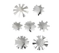 HAKIDZEL Plantilla de Modelo de Uñas de Metal Plata Estructura Multi Ranuras 7 Piezas para Manicura DIY en Salones y Escuelas de Uñas