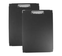 HAKIDZEL Portapapeles de Plástico Negro Ligero Superficie Lisa Grande para Pintar y Escribir, 2 Piezas Ideales para Bocetos y Dibujo Artístico