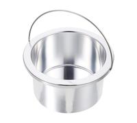 HAKIDZEL Recipiente de Aluminio para Depilación Revestimiento Interior Seguro, Diámetro 100 MM, Accesorio para Terapia de Cera Profesional