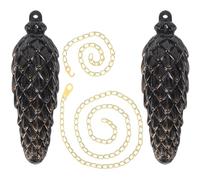 HAKIDZEL Reloj de Pájaro Tradicional con Movimiento Musical, Martillo Negro de Piña 2 Piezas, 4 Cadenas, Mecanismo Autoadjustable para Hogar y Sala de Estar Vintage