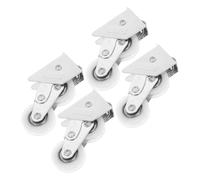 HAKIDZEL Rodillos para Puertas Mosquiteras 4 Piezas Poleas de Aluminio y Cojinetes para Deslizamiento sin Esfuerzo en Ventanas y Puertas Interiores