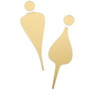 HAKIDZEL Señal de baño Letreros de baño hombre y mujer acrílicos 2Pcs impermeables para puertas de baño en oficinas y negocios públicos