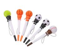 HAKIDZEL Set de 6 Bolígrafos Deportivos Forma Creativa y Punta de Bola Antipresión, Ideales para Decoracion Colegio y Escritura Suave para Estudiantes Color Aleatorio Varios estilos