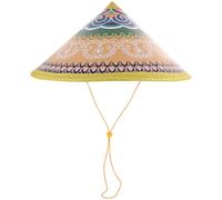 HAKIDZEL Sombrero Chino de Bambú con Cordón para Danza y Cosplay, Uso Prolongado, Accesorio Tradicional Asiático para Espectáculos en Escenario y Fiestas