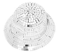 HAKIDZEL Sombrero de Pescador Bola de Espejos, 1 Pieza, Plata