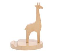 HAKIDZEL Soporte de Escritorio de Ecológica de Jirafa, Decoración Adorable y Teléfono Móvil Madera Maciza Forma Vacaciones para para Gestión en Oficina