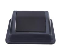HAKIDZEL Tapa Abatible que Mantiene los Olores Dentro Cubo de Basura Negro de Plástico para 10l Resistente a Impactos Adecuado para Áreas Públicas y Centros Comerciales