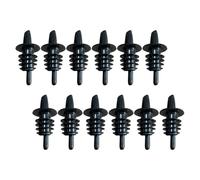 HAKIDZEL Tapones Vertedores de Vino y Fácil de Colocar de Pvc Negro 12 Diseño Angular para Verter para Botellas de Aceite y Vino en Bares y Fiestas