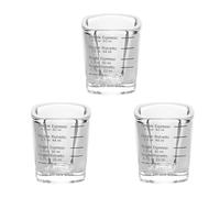 HAKIDZEL Tazas Medidoras para Medir Leche y Jugo Juego de 3 de 60 Ml de Negro Resistencia a Frías y Calientes para Café Uso