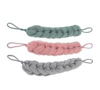 HAKIDZEL Toalla para Frotar la Espalda Exfoliante de Pe 3 Tiras Largas y Cuerdas para Manos, Limpieza Profunda para Ducha y Baño Color Aleatorio