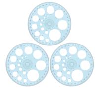 HAKIDZEL Transportador Circular de Medición para Estudiantes 3 Piezas de Plástico, Fácil de Llevar Rebabas, Adecuado para Dibujo Técnico y Geometría Escolar