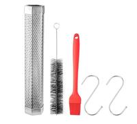 HAKIDZEL Tubo Ahumador de Acero Inoxidable 304 de 12 Pulgadas para Barbacoa, Generador de Humo Hexagonal Cilíndrico Silicona para Ahumar Alimentos al Aire Libre Color Color Aleatorio