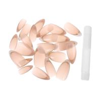 HAKIDZEL Uñas Postizas de Forma Almendra con Diseño Francés Elegante, Material Abs, Fácil Aplicación y Varias Tallas para Bodas y Fiestas