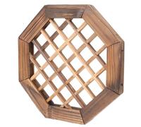 HAKIDZEL Ventana Decorativa Estilo Rústico Vintage de Madera Carbonizada para Decoración de Pared, Marco Rejilla Adecuado para Adornos y Ambiente Farmhouse