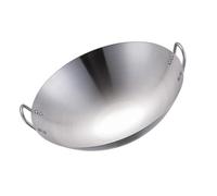 HAKIDZEL Wok Binaural de Acero Inoxidable Bordes Lisos y Diseño Práctico Adecuado para Cocinar en Casa y Preparar Platos Saludables