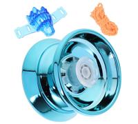 HAKIDZEL Yo-yo para Principiantes de Aleación Azul con Rotación Rápida y Coordinación Física, Juguete Educativo Adecuado para Fortalecer la Muñeca y Aprender