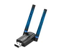 Hakimonoe Adaptador USB 2 en 1 Wi-Fi 6 Bluetooth 5.4 para PC portátil, 5dBi mejorado de largo alcance AX900Mbps WIFI 2.4G/5GHz Dual Band Wireless Network Dongle controlador integrado para Windows 11