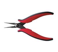 Hakko CHP PN-2002-M Long Needle-Nose Pliers, Pointed Nose, Rounded Outside Edge, Smooth Jaws, 32mm Jaw Length, 1mm Nose Width, 3mm Thick Steel