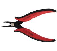 Hakko CHP PNB-2005 Long-Nose Angled Pliers, Pointed Nose, Flat Outside Edge, 45-Degree Angled Serrated Jaws, 32mm Jaw Length, 1.2mm Nose Width, 3mm Thick Steel