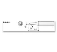 HAKKO - Punta de soldadura biselada 2.0mm