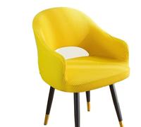 Haklein Funda de terciopelo elástico para silla de comedor, protector de sillón con parte trasera hueca semicírculo para dormitorio, cocina, comedor, funda extraíble a prueba de polvo (1 unidad,