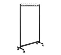HAKU Armario con ruedas aluminio, negro, Aluminio, metal - Dim.: AN 103 cm x AL 174 cm x P 39 cm, Estilo: Moderno
