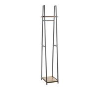 HAKU Möbel Armario de pie roble, negro, MDF, metal - Dim.: AN 38 cm x AL 166 cm x P 40 cm, Estilo: Moderno