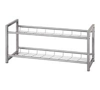 HAKU Banco para Zapatos Aluminio, Metal, Metal - Dim.: AN 80 cm x AL 38 cm x P 30 cm, Estilo: Moderno