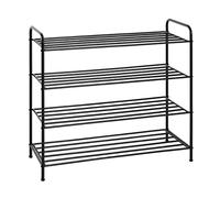 HAKU Banco para zapatos negro, metal, metal - Dim.: AN 83 cm x AL 78 cm x P 35 cm, Estilo: Moderno
