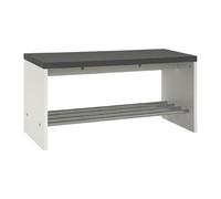 HAKU Banco Zapatero Cromo Efecto Granito Zapatero como Banco Pasillo Banco MDF Metal - Medidas An 81 cm x Al 40 cm x Pr 30 cm Estilo Moderno