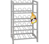 HAKU Möbel Botellero aluminio, metal, metal - Dim.: AN 34 cm x AL 59 cm x P 22 cm, Estilo: Moderno