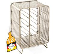 HAKU Botellero oro, metal, metal - Dim.: AN 30 cm x AL 46 cm x P 24 cm, Estilo: Art Déco