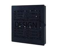 HAKU Caja de Llaves Negro, Metal, Metal - Dim.: AN 22 cm x AL 24 cm x P 5 cm, Estilo: Moderno