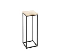 HAKU Möbel Columna de flores roble, negro, MDF, metal - Dim.: AN 19 cm x AL 54 cm x P 19 cm, Estilo: Moderno