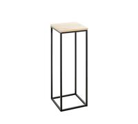 HAKU Möbel Columna de flores roble, negro, MDF, metal - Dim.: AN 23 cm x AL 67 cm x P 23 cm, Estilo: Moderno