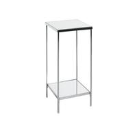 HAKU Columna para Flores Cuadrada, Soporte para Plantas Taburete para Plantas de Metal Cromado y Vidrio de Espejo de 5 mm Medidas: An 28 cm x Al 66 cm x Pr 28 cm Estilo: Art Deco