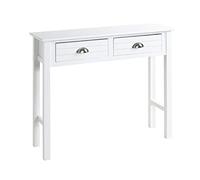 HAKU Consola blanco, blanco, Madera maciza, MDF - Dim.: AN 100 cm x AL 77 cm x P 30 cm, Estilo: Muebles Costeros