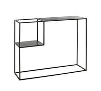 HAKU Consola negro, metal, metal - Dim.: AN 100 cm x AL 80 cm x P 30 cm, Estilo: Moderno