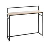 HAKU Möbel Consola roble, negro, MDF, metal - Dim.: AN 100 cm x AL 89 cm x P 30 cm, Estilo: Moderno