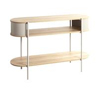 HAKU Consola Roble Natural, Gris Cachemira, Metal, Aglomerado - Dim.: An 110 x Al 76 x P 39 cm, Estilo: Moderno