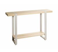 HAKU Consola Roble Natural, Gris Cachemira, Metal, Aglomerado - Dim.: An 120 x Al 82 x P 30 cm, Estilo: Moderno