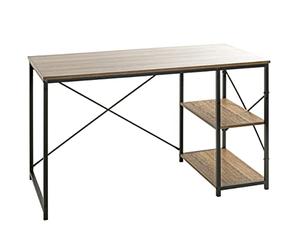 HAKU Escritorio Roble, Negro, Metal, aglomerado - Dim.: AN 120 cm x AL 74 cm x P 60 cm, Estilo: Moderno
