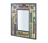 HAKU Espejo vintage, metal, metal - Dim.: AN 52 cm x AL 70 cm x P 3 cm, Estilo: Industrial