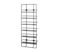 HAKU Estante de Pared Negro Estante Colgante Metal Estante Flotante Medidas An 37 cm x Al 103 cm x Pr 14 cm Estilo: Modern