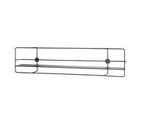 HAKU Estante de pared negro, metal, metal - Dim.: AN 90 cm x AL 21 cm x P 14 cm, Estilo: Moderno