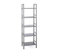 HAKU Estante Gris, Metal, Metal - Dim.: AN 40 cm x AL 137 cm x P 28 cm, Estilo: Moderno