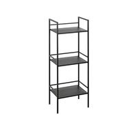 HAKU Estante Negro, Metal, Metal - Dim.: AN 35 cm x AL 95 cm x P 25 cm, Estilo: Moderno