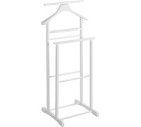 HAKU galán de noche, galán de noche, perchero mudo, blanco, madera maciza - Medidas: Ancho 47 x Alto 102 x Profundidad 36 cm, Estilo: Tradicional