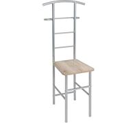 HAKU Möbel aparcacoches Aluminio, Roble San Remo, MDF, Metal - Dim.: AN 46 cm x AL 109 cm x P 46 cm, Estilo: Moderno