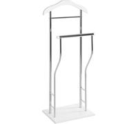 HAKU Möbel aparcacoches cromo, blanco, MDF, metal - Dim.: AN 45 cm x AL 110 cm x P 30 cm, Estilo: Moderno